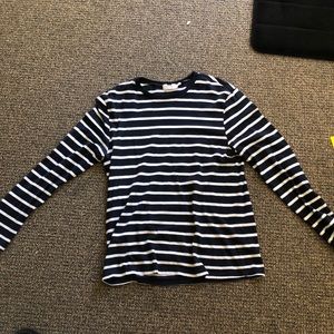 Topman Navy striped long sleeve shirt